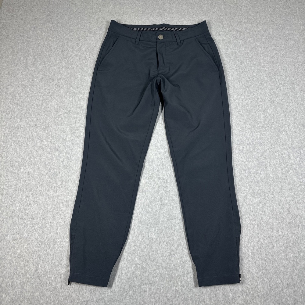 Primo Golf Joggers Pants Men's Size 28 Short Performance Stretch Ankle Zip Gray